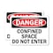 Signmission 7 in H x 10 in W, Vinyl Decal, Rectangle, Confined Space Do Not Enter OS-2PACK-DS-D-710-L-19286 - alternate 1